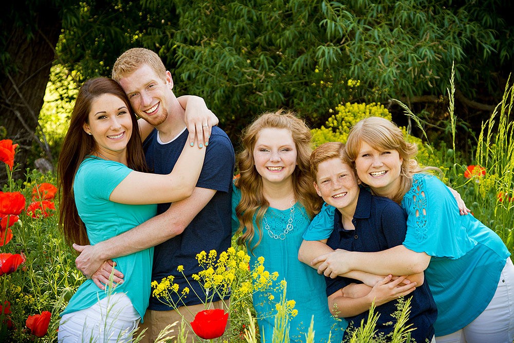 family portrait poppies